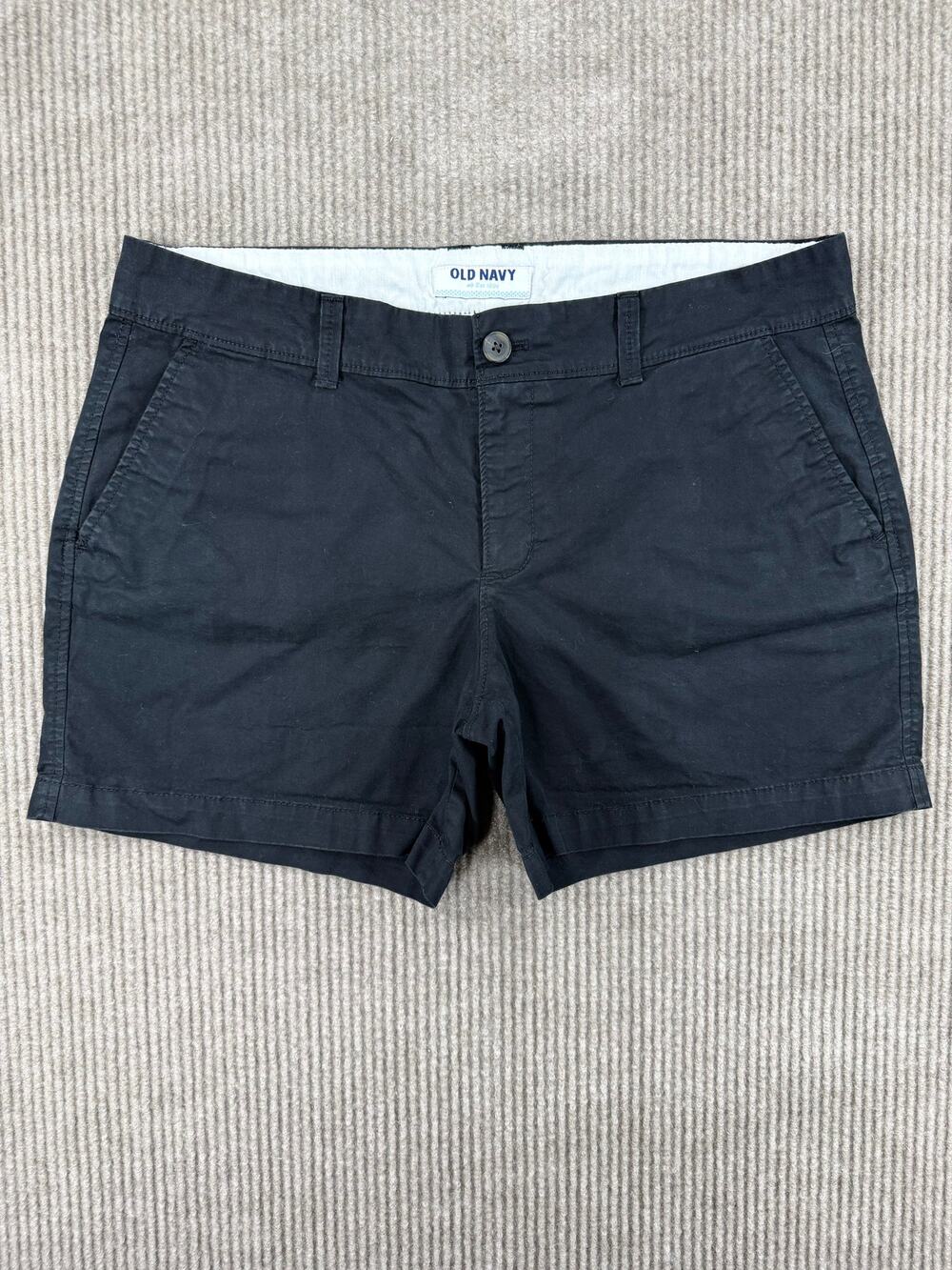 Old Navy Black Everyday Chino Shorts Stretch Size 10